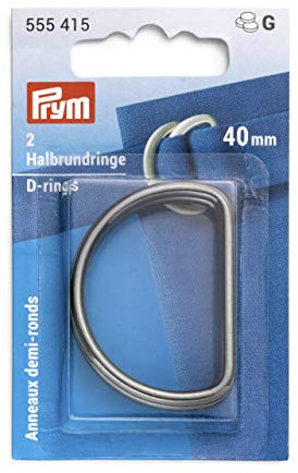 Prym 555415 40 mm Gunmetal Halbrundringe, Zinklegierung