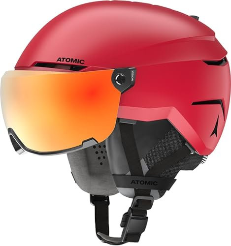 Atomic Savor AMID Visor HD Helm, Erwachsene, Unisex, Rot (Rot), 59/63 cm