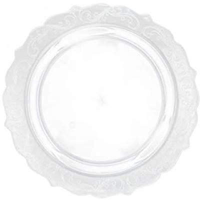 Transparente Salatteller aus Kunststoff – 18,4 cm (10 Stück) – langlebige und elegante Design-Teller – perfekt für Partys, Versammlungen und Veranstaltungen