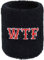 WTF Schweissband What The Fuck Stickerei Designer Schweißband Extreme Sport Absorbierendes Frottee Arm Schwarz Kampfsport Wristband Muay Thai Geschenk Biker Schweiß-Armband
