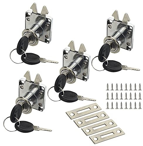 WMYCONGCONG 4Pcs Cam Lock keyed Different Office Furniture Desk Drawer Lock 0.83(21MM) Cabinet Door Locker Wardrobe File Dresser Book Case Locker Cabinet Hardware Cylinder Lock