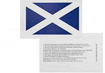 10 x Schottland Tattoo Fan Fahnen Set EM 2024- Scotland temporary tattoo Flag (10)