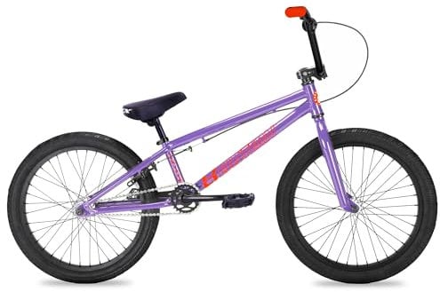Eastern Bikes Paydirt 20-Zoll BMX-Fahrrad, Rahmen aus hochfestem Stahl (Hellviolett & Orange)