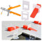 400PCS Tile Leveling System Kits 2mm 300 PCS Tile Level Wedge Spacer Plus 100 PCS Resuable Tile Wedge,Tile Leveling Spacers with A Tile Leveling Pliers