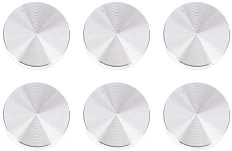 6 Stücke Glasplatten Aluminiumscheiben Adapter M8 Aluminium Scheibe Rund Kreis für Drehbare Tortenplatte Kuchenständer Glastisch Kuchen Drehteller Lager Torten Drehscheibe Kuchenplatte Tortenständer