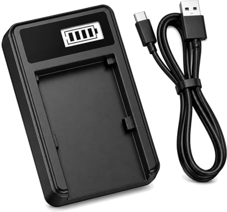 USB Battery Charger for Canon MV750I Camcorder – Works with USB Plug | Computer | Power Bank - Smart Battery Charge Status Display