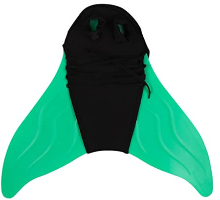DEBAIJIA Mädchen Flipper Tauchen Meerjungfrauenflosse Kinder Schwimmen Training Monofin Jungen Schwimmflossen Meerjungfrau Flossen(A-(49 * 46CM)-B158-Grün