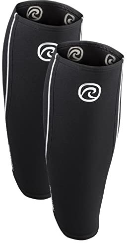 Rehband Neopren Wadenbandage 1 Stück oder 1 Paar, Kompressionsbandage für Wade und Schienbein, Schienbeinschutz für Deadlifts, Farbe:Schwarz - 1 Paar, Größe:XL