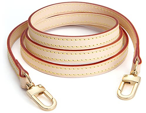 Senral Langer Vachetta Leder Gurt 100/110/120/130/140 cm Schmaler Umhängegurt für NEU Favorite MM Pochette Accessories Small Pouch