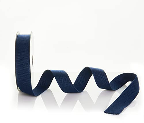 Trimz Sangle en Coton très résistante, Bleu Marine, 30mm x 5m