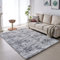 VOFUSHON Alfombra de salón de pelo alto, moderna, mullida y suave, multicolor, estilo batik, para salón, dormitorio, habitación infantil (gris claro, 80 x 150 cm)