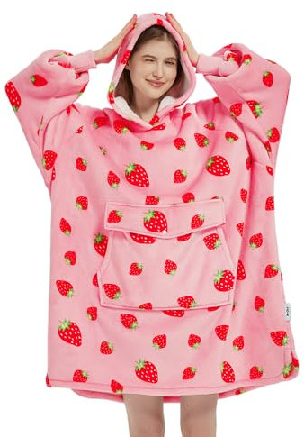 Krifey Tragbare Decke, übergroße Sherpa-Decke als Geburtstagsgeschenk für Mutter, Damen, Freundin, Herren