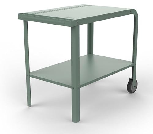 ZiiPa - Desserte Extérieure Vallone Eucalyptus - Table d'Appoint pour Four à Pizza & Barbecue - Compatible Fours Piana à Pellets & Gaz - Acier Thermolaqué - Rangement Intégré - Disponible en 4 Coloris