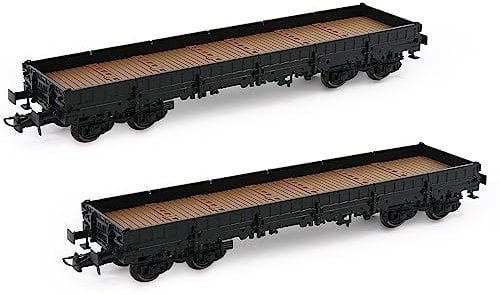Evemodel 2 pz. traccia H0 1:87 40' autocarro merci camion modello ferroviario trasporto di pesante (nero)