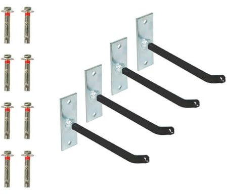 siwitec Reifenhalter Wandhalterung, 4er Reifenhalter Set zur Befestigung von Autoreifen und Felgen an der Wand, Autoreifen Wandhalterung, Felgenbaum für Autoreifen, Reifenregal, Reifenständer 4 Reifen