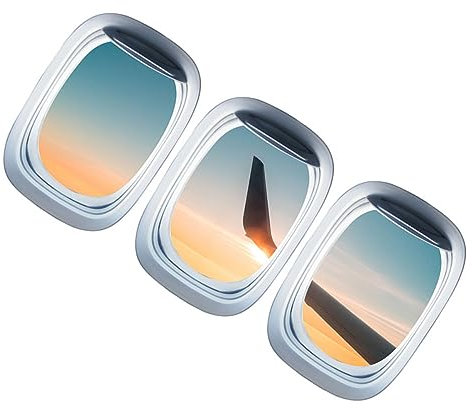 Warmhm Aufkleber 3st Fensterbild Flugzeuge Wolkenfenster Haftet Fensteraufkleber Flugzeug Fensteraufkleber Für Flugzeuge Flugzeug Fenster Bilderrahmen Wandaufkleber 3d Kinderzimmer