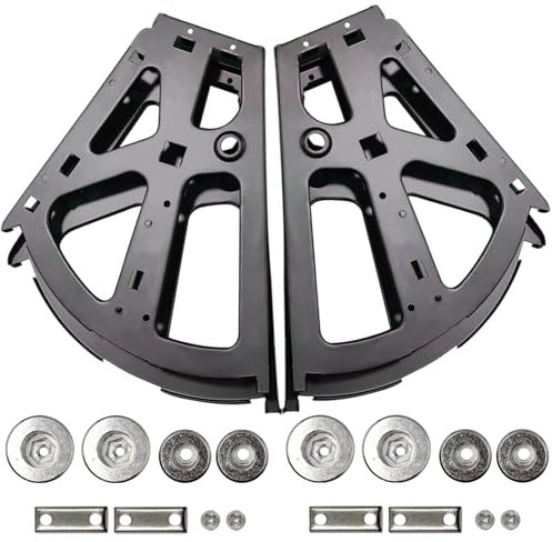 Aginkgo 2 bisagras ocultas de acero laminado en frío de doble capa, accesorios de repuesto adecuados para zapateros, estantes y armarios (negro)