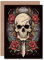 Artery8 Totenkopf Dolch Rosen Tattoo Stil Geburtstagskarte