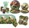 Obussgar Dinosaur Birthday Party Decorations - Dinosaur Party Supplies Including Plates, Cups, Napkins, Straws, Tablecloths - Serves 20