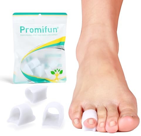Promifun Hammer Toe Corrector for Women - Toe Straighteners for Bent Toes, Hammertoe, Crooked, Claw, Realign Bent - Toe Corrector for Men (Small Size,8 pack, White)