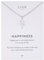 LUUK LIFESTYLE Collar de cáctus estilo minimalista, sencillo con tarjeta mensaje HAPPINESS, colgante de cáctus pequeño, idea de regalo mujer, novia, día de la madre, plateado