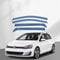 SUHNGE 1 Satz Windabweiser Regenabweiser für V.W Golf 7 MK7 2014-2019, Seitenscheiben Regenschutz Regenabweise, Autofenster Anklebbare Windschutz Deflektoren