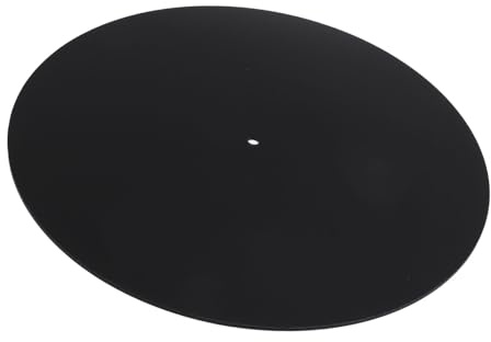 Platten Teller Matte Acryl Anti Statische Geräusch Reduzierung Drehscheibe Slipmat für 12 Zoll Plattenspieler (Transparentes Schwarz)
