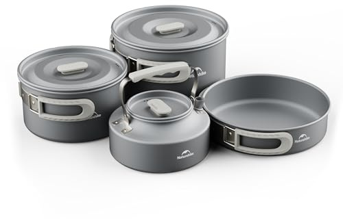Naturehike Sarten Camping Mueble Cocina Camping Vajilla Camping 2-4 & 4-7 Personas Kit Cocina Camping