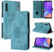 Rostsant Handyhülle für Samsung Galaxy A7 2018 Löwenzahn PU Leder Samsung Galaxy A7 2018 Flip Case Brieftasche Tasche Hülle Magnetisch Handyhülle für Samsung Galaxy A7 2018 Blau