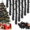 Ghirlanda Albero di Natale, 8 Pezzi/2M Decorazioni Natalizie Decorazioni Albero di Natale Nero Natale Decorazioni Casa Decorazioni Albero di Natale 16M Ghirlanda Natalizia per Porta Esterno Camino