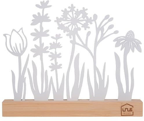 UNUS Aufsteller Silhouette Blumen weiß