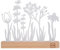 UNUS Aufsteller Silhouette Blumen weiß