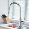 DOKKOME Wasserhahn Küche Armatur Ausziehbar Küchenarmatur 2 Modi mit Herausziehbar Brause Abziehbar Mischbatterie Spültischarmatur Faucet Silber