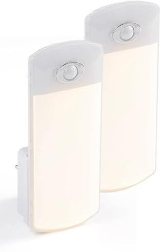 Northpoint LED Steckdosen Nachtlicht Taschenlampe Weiß Wandleuchte Multifunktion Bewegungsmelder Induktionsladung Akku Notlicht Notlampe Stromausfall (Smarthphone Groß Warmweiß 2er-Set)