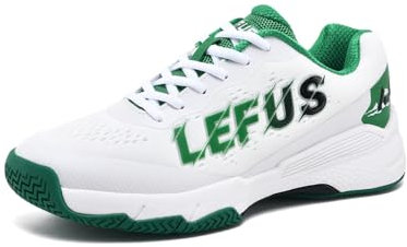 tennisschuhe herren teppich rutschfest Hallenschuhe Atmungsaktiv Badminton Schuhe Bequemen Fitnessschuhe 36-46EU damen Sportschuhe (Weiß Grün, Erwachsene, 41, Numerisch, EU Schuhgrößensystem, M)