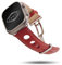 Eternel - Rallye Bracelet culte - Compatible toutes Apple Watch - 45/46mm - Fait main en France - Tannage végétal - Rouge - Adaptateurs titane ultra
