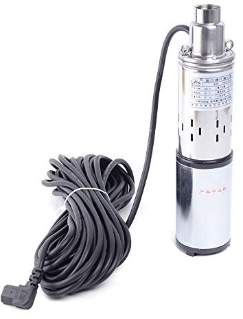 Tiefbrunnenpumpe Brunnenpumpe Solar Tauchpumpe Fördermenge 16L/min Wasserpumpe 280W Edelstahl Pumpe Eintauchtiefe max. 20m Klein Brunnenpumpe IPX8