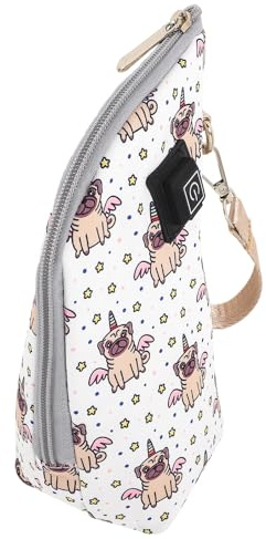 Mikinona Réchauffeur de Biberon Portable USB avec Modes Réglables Pochette Isotherme Compacte pour Lait Maternel Chauffe Rapide et Uniforme Adapté à la Plupart des Bouteilles pour Voyage