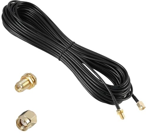 leruiyezs 10m Cavo Prolunga Antenna SMA,Connettore SMA Maschio-Femmina,Cavo Prolunga Antenna,50 Ohm,Bassa Perdita,Per Router Moduli GPS Antenne WiFi Apparecchiature RF,Applicazioni 4G,3G