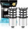 Ampoule P21W LED BA15S Rouge Haute Luminosité - 33 SMD 2835 Sans Polarité (12V-24V) pour 1156 R10W 7506 1141 1073 Feux de stop - Lot de 2 Pièces