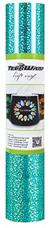 TECKWRAP Holographic Sparkle Adhesive Craft Vinyl,1ftx5ft,Green