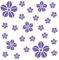 kleb-Drauf® | 25 Blumen | Lila - matt | Autoaufkleber Autosticker Decal Aufkleber Sticker | Auto Car Motorrad Fahrrad Roller Bike | Deko Tuning Stickerbomb Styling Wrapping