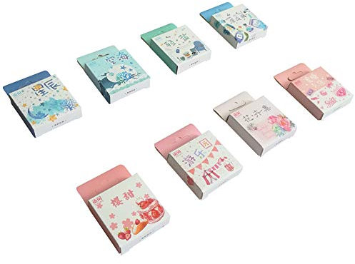 Kawaii - Juego de pegatinas de papel (8 unidades, 400 unidades)