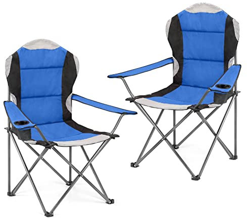 Hyfive Klappbarer Campingstuhl - Blau - 2 Stühle