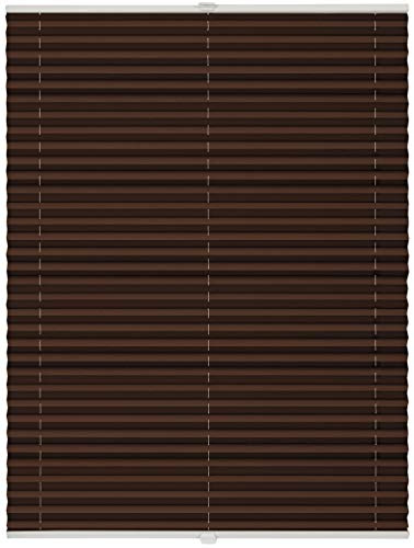 ondeco Thermo-Plissee auf Maß für alle Fenster innen, ohne Bohren, Montage Klemmträger bis 27 mm, Sonnenschutz-Rollo lichtschutz und Blickdicht Dunkelbraun B: 71-80 cm, H: 151-200 cm