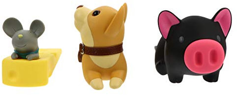 VOSAREA 3pièces Butée De Porte pour Maison Sécurité Garçon Fille Motif Animal De Dessin Animé Bloque Porte sans Percer