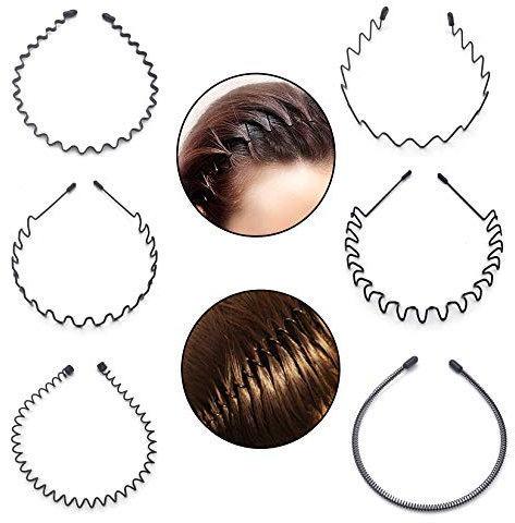 Metal Headbands for Women and Men Toothed Spring Wavy Design Sports Accessories for Kids