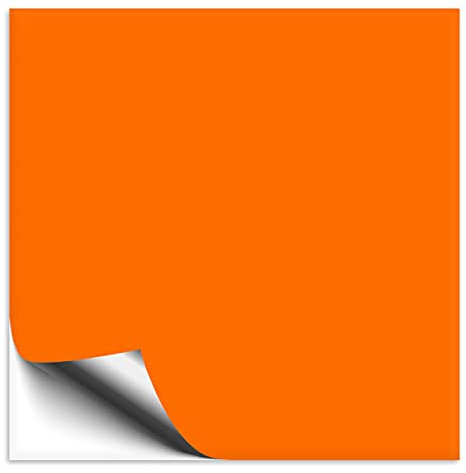 20 Stück Fliesenaufkleber pastellorange 15x15 cm glänzend, Klebefolie für Fliesen in Küche & Bad, Fliesen einfach überkleben mit selbstklebender Fliesenfolie in glanz Optik