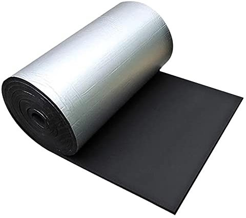 Isolierfolie,Reflektionsfolie Heizkörper,Aluminium Dampfsperrfolie,Für Türen Dächer Fußböden,Kommt Mit Silberfolienband (30MM,1 * 10m/3.28 * 32.8ft)