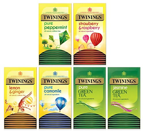 Twinings Infusions & Green Tea Variety Pack Enveloped Tea Bags (6x20)